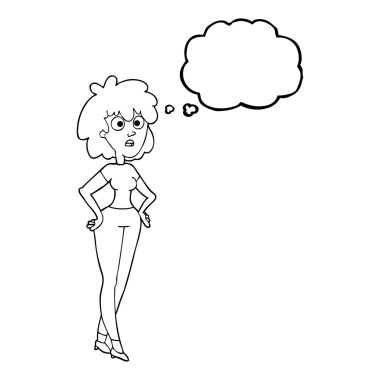 kabarcık karikatür sürpriz kadın sanıyordum