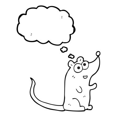 düşünce kabarcık karikatür fare