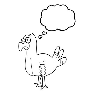 düşünce kabarcık karikatür kuş
