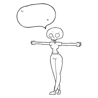 konuşma balonu çizgi film zombi kadın