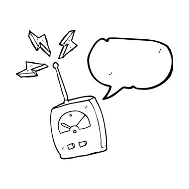 konuşma kabarcık karikatür bilim ekipman