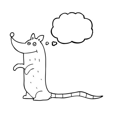 düşünce kabarcık karikatür sıçan