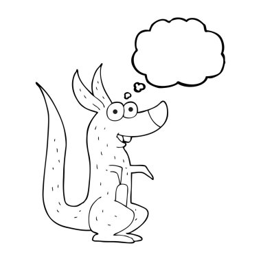 düşünce kabarcık karikatür kanguru