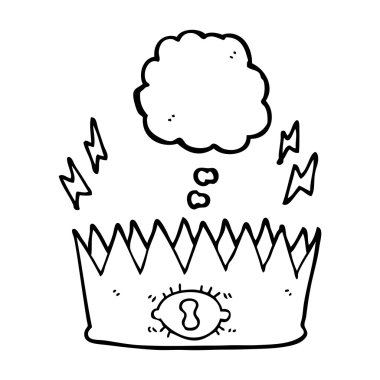 kabarcık karikatür sihirli taç sanıyordum