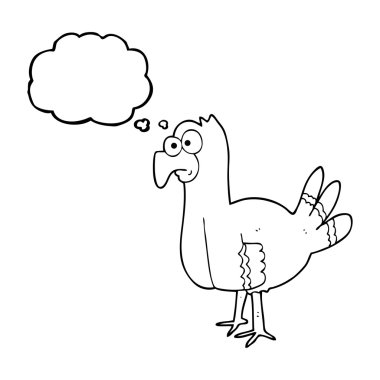 düşünce kabarcık karikatür kuş