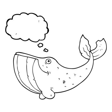 düşünce kabarcık karikatür balina