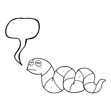 konuşma kabarcık karikatür sıkılmış yılan