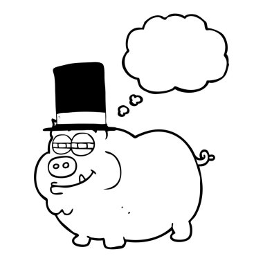 kabarcık karikatür zengin domuz sanıyordum