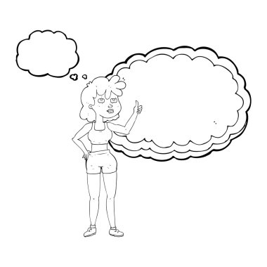 kabarcık karikatür jimnastik salonu kadın sanıyordum