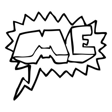 konuşma balonu sembolü karikatür