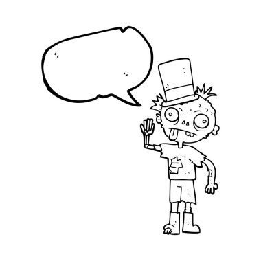 konuşma balonu çizgi film zombi