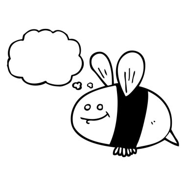 düşünce kabarcık karikatür arı