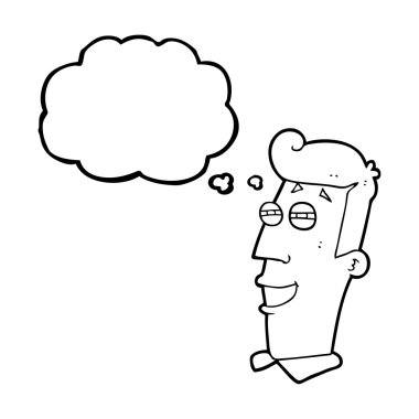 kabarcık karikatür sırıtan adam sanıyordum