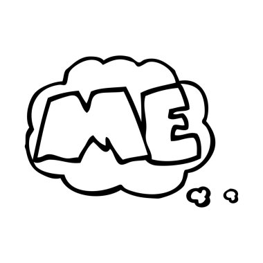 düşünce balonu sembolü karikatür