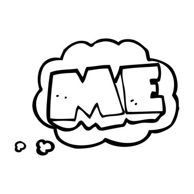 düşünce balonu sembolü karikatür