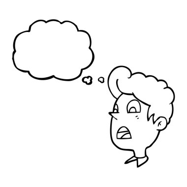 düşünce balonu şok adam çizgi film