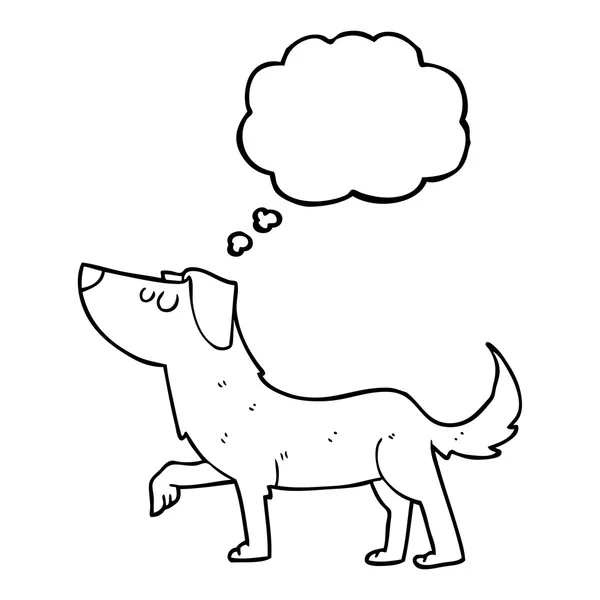 Pensamiento burbuja de dibujos animados perro — Archivo Imágenes Vectoriales