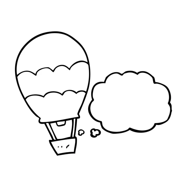 Globo de aire caliente de dibujos animados burbuja pensamiento — Archivo Imágenes Vectoriales