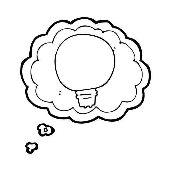 Trodde bubble cartoon lampa — Stock vektor