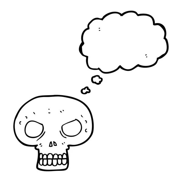 Thought bubble cartoon skull — Stock Vector