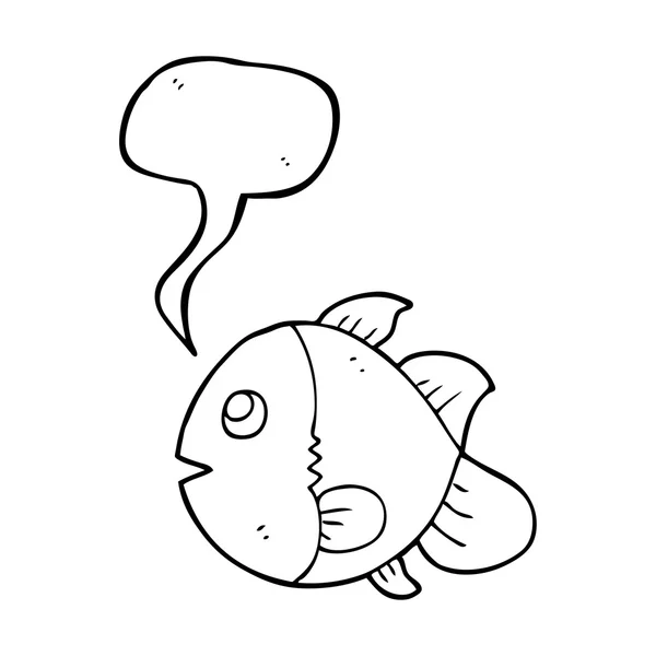 音声バブル漫画の魚 — ストックベクタ