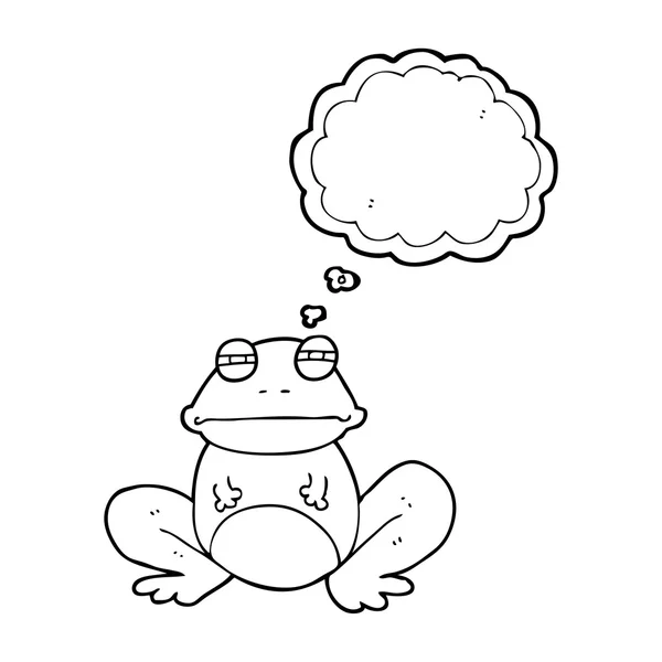 Thought bubble cartoon frog — Stock Vector