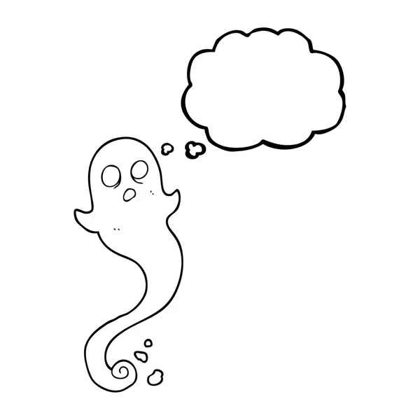 Myšlenka bubliny cartoon halloween Duch — Stockový vektor