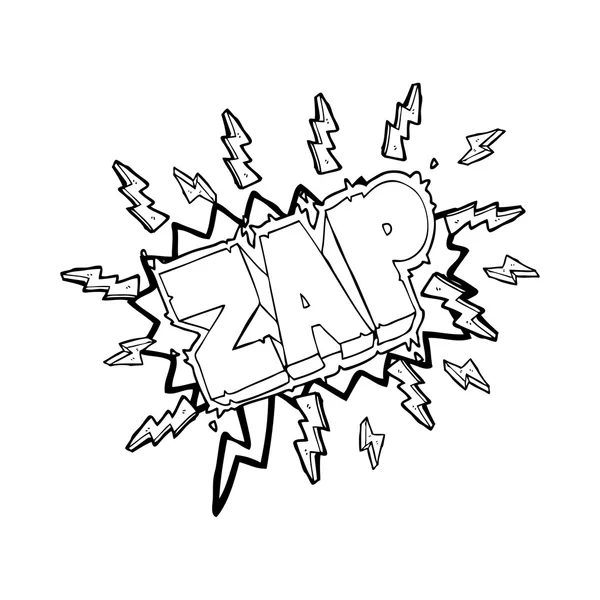 Fala bolha desenho animado zap símbolo — Vetor de Stock