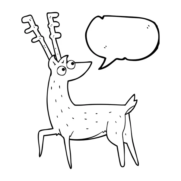 Speech bubble cartoon stag — Stock Vector