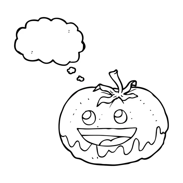 思想泡沫卡通番茄 — 图库矢量图片