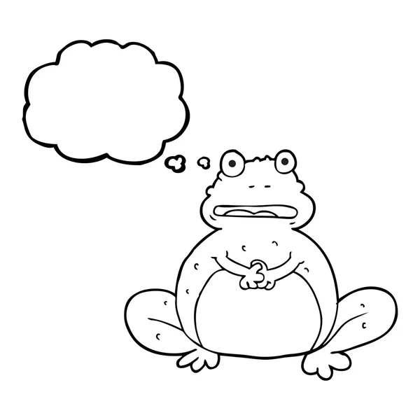 Thought bubble cartoon frog — Stock Vector