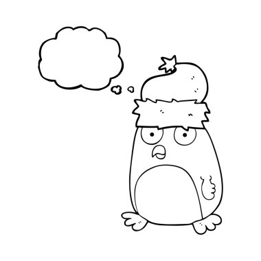düşünce balonu karikatür Noel robin