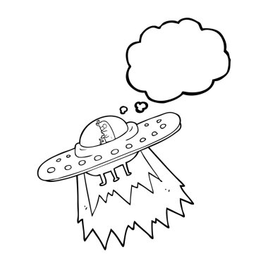 düşünce balonu karikatür ufo