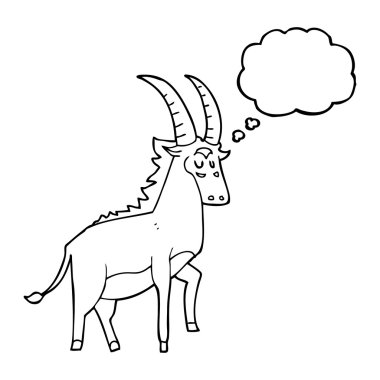 düşünce kabarcık karikatür antilop