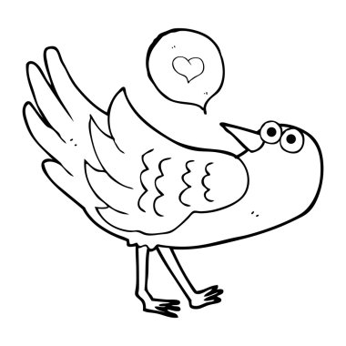 konuşma kabarcık karikatür kuş