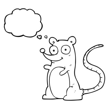 düşünce kabarcık karikatür fare