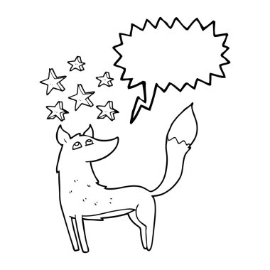 konuşma balonu çizgi film kurt yıldız ile