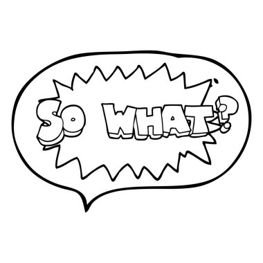 Yani ne konuşma balon işareti karikatür