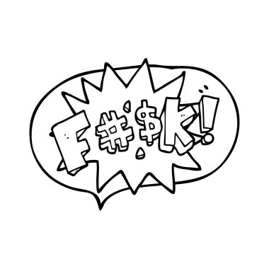 konuşma kabarcık karikatür küfür