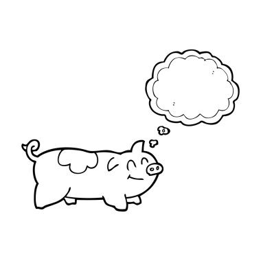 kabarcık karikatür domuz sanıyordum