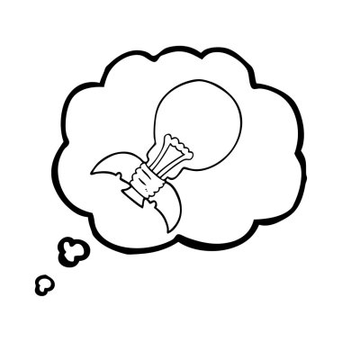 kabarcık karikatür ampul roket gemisi sanıyordum