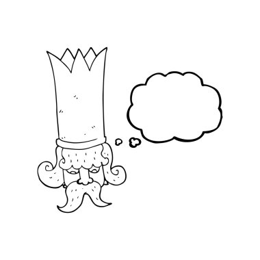 kabarcık karikatür Kral büyük taçlı sanıyordum