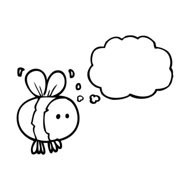 düşünce kabarcık karikatür arı