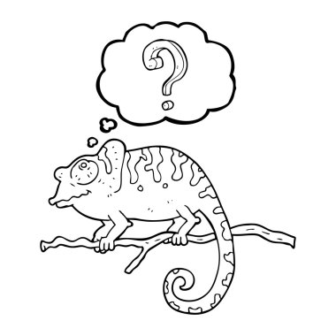 kabarcık karikatür meraklı bukalemun sanıyordum