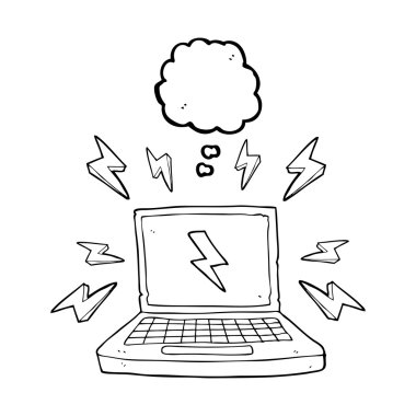 kabarcık karikatür dizüstü bilgisayar sanıyordum