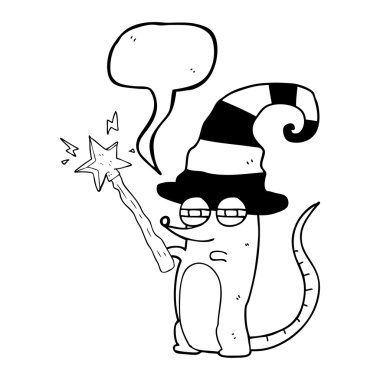 konuşma balonu çizgi film sihirli cadı fare