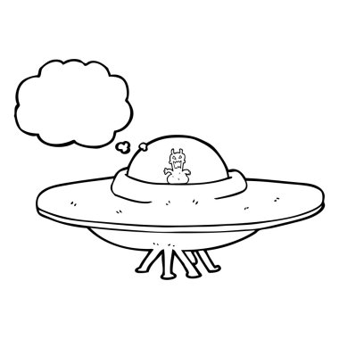 düşünce balonu karikatür ufo