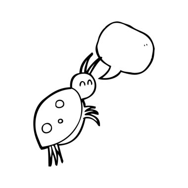 konuşma kabarcık karikatür uğur böceği