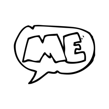 konuşma balonu sembolü karikatür