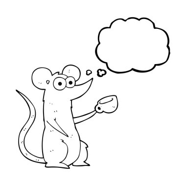 kabarcık karikatür fare ile kahve fincanı sanıyordum